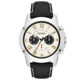 Correa de reloj Fossil FS4919 Cuero Negro 22mm